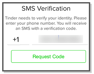 tinder sms verification.